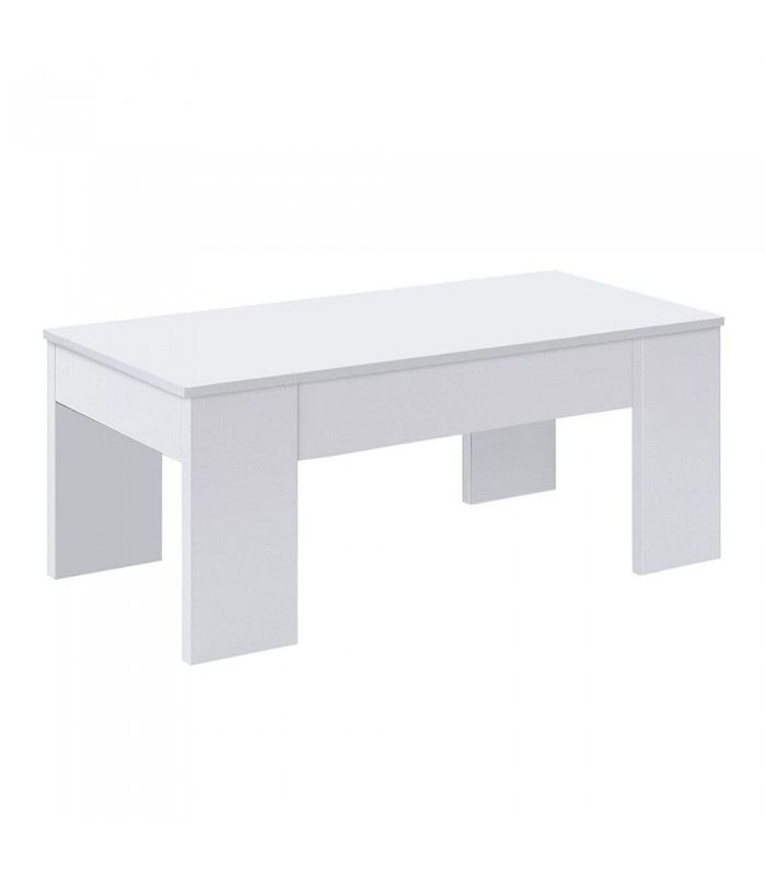 Mesa Centro Elevable. Blanco Artik
