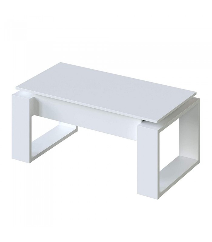 Mesa Centro Elevable Nova. Blanco Artik