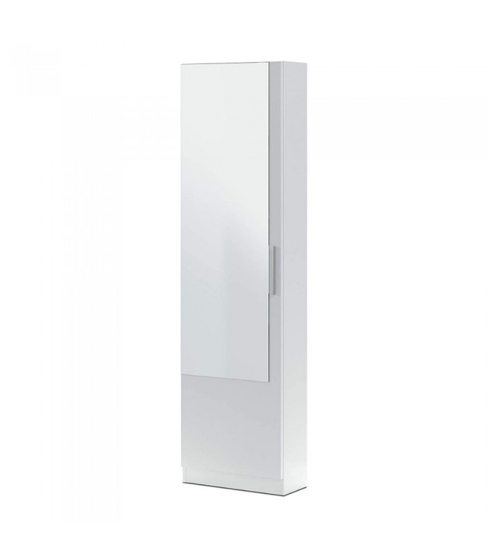 Zapatero 1 Puerta Espejo. Blanco Artik