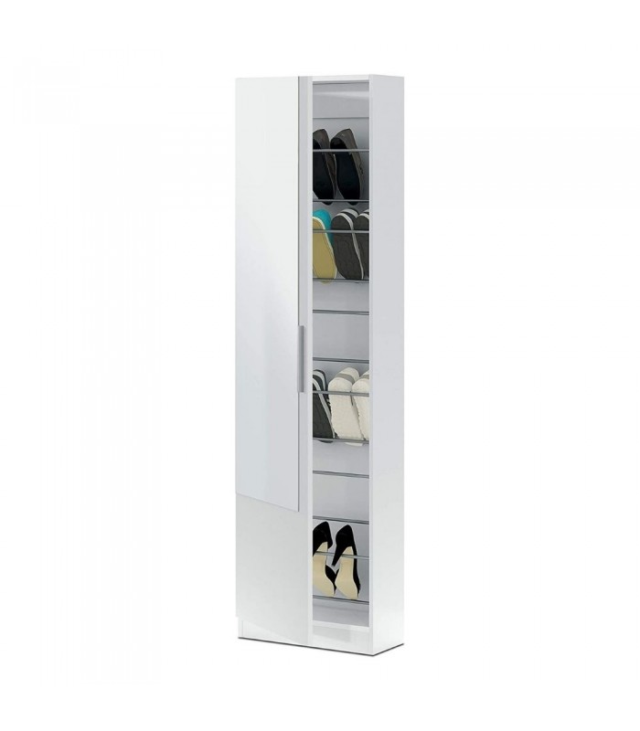 Zapatero 1 Puerta Espejo. Blanco Artik