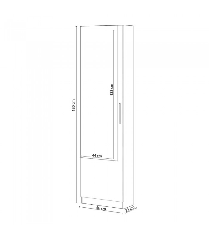 Zapatero 1 Puerta Espejo. Blanco Artik