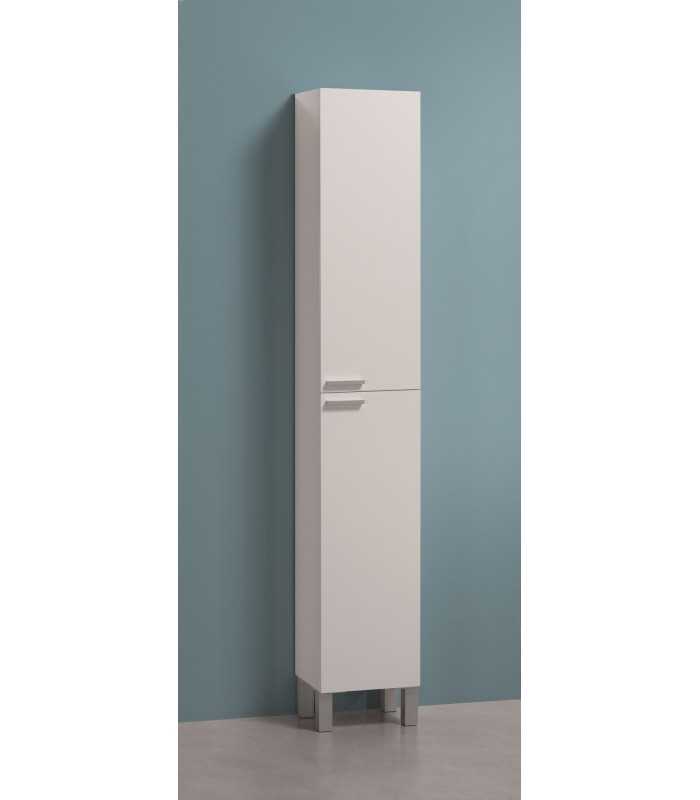 Mueble de baño columna con 2 puertas + 4 estantes Aktiva Blanco