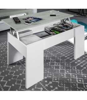 Mesa de Centro Elevable Color Cemento